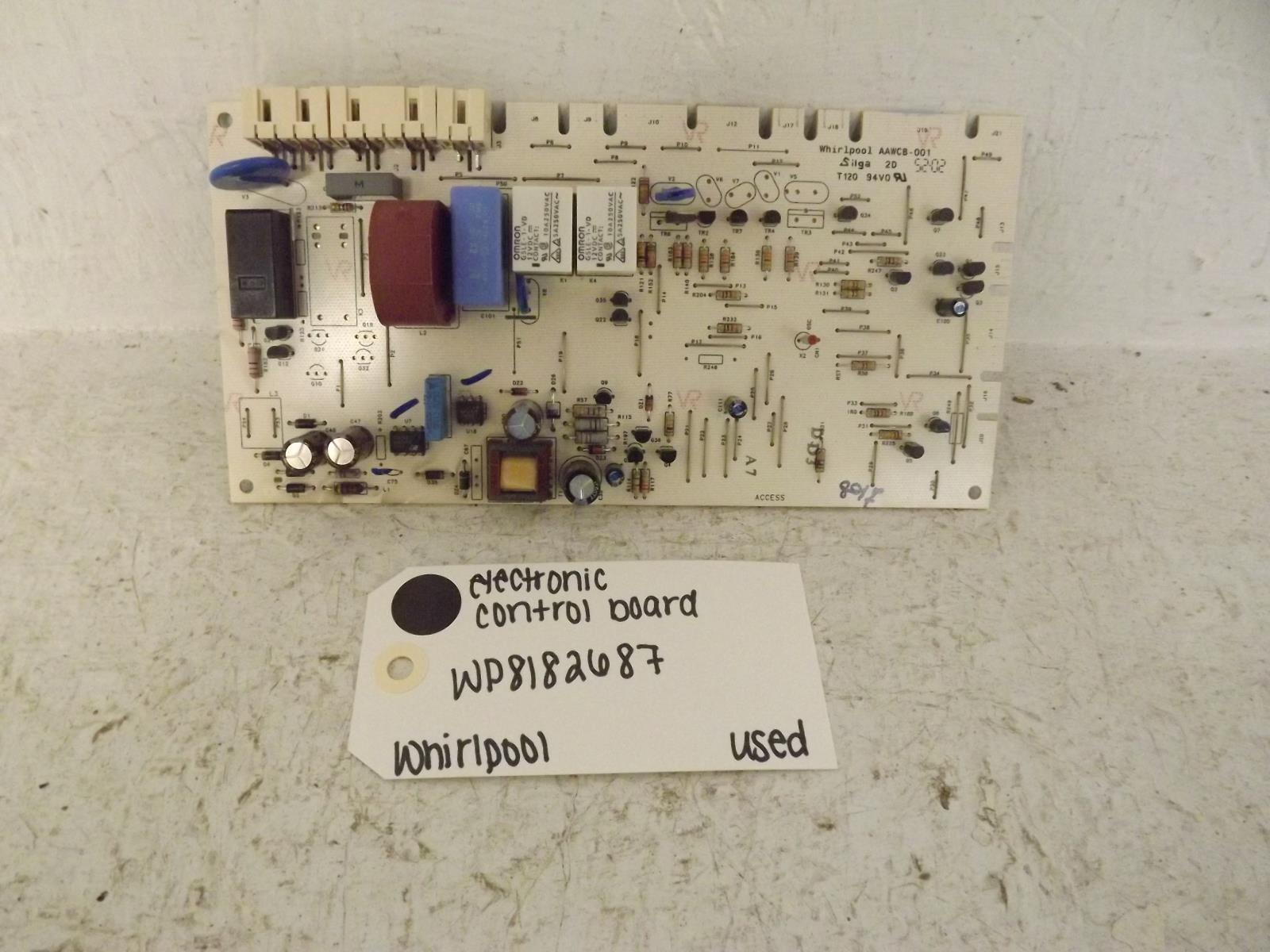 Whirlpool Washer WP8182687 Electronic Control Board Used Whirlpool Washer WP8182687 Electronic Control Board Used